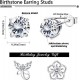 3Pairs Birthstone Earrings 12 Months For Women Hypoallergenic Butterfly Flower Stud Earrings For Birthday Gift 3Pairs Birthstone Earrings 12 Months For Women Hypoallergenic Butterfly Flower Stud Earrings For Birthday Gift
